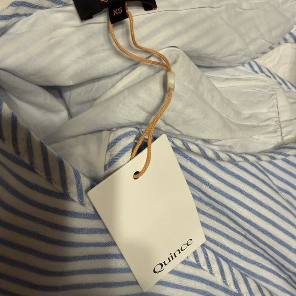 Quince Sleeveless Maxi Dress in Blue and White Stripes - Picture 5 of 5